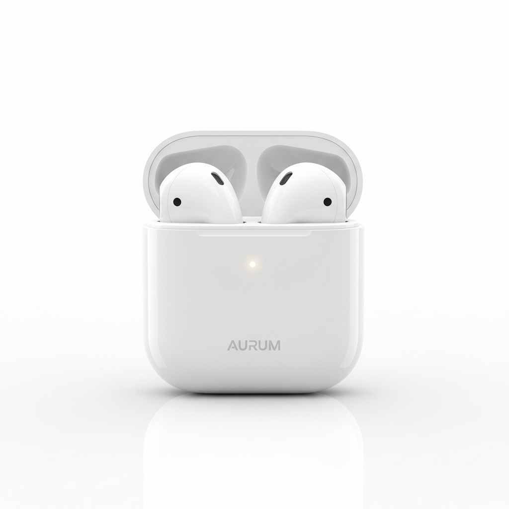 Wireless Bluetooth Earbuds white with charging case