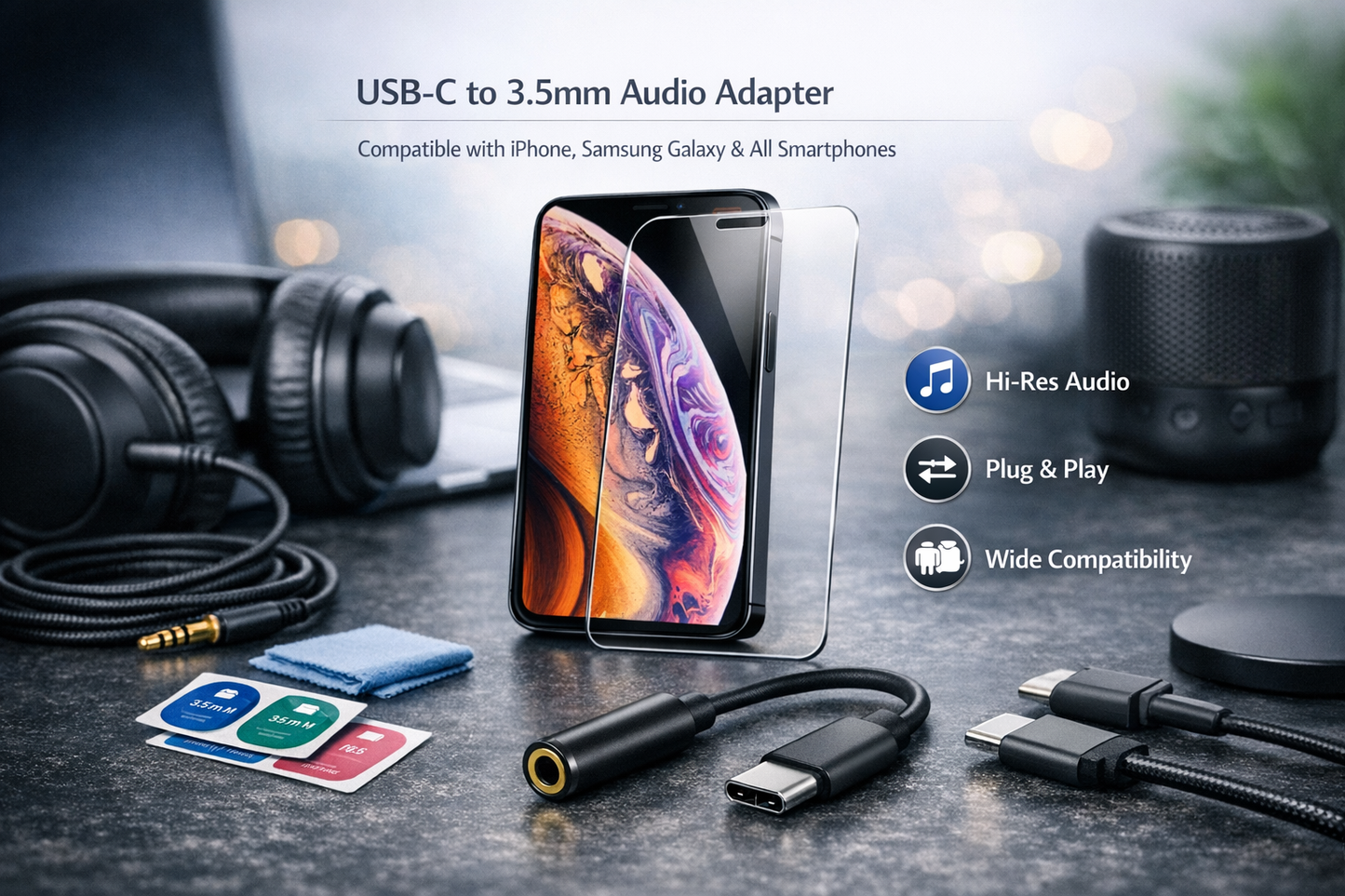 USB-C to 3.5mm Audio Adapter