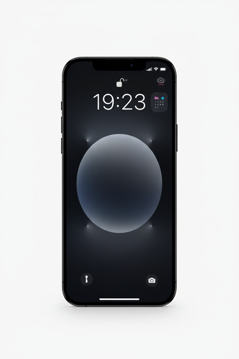 Apple iPhone 15 Pro Max black titanium front view