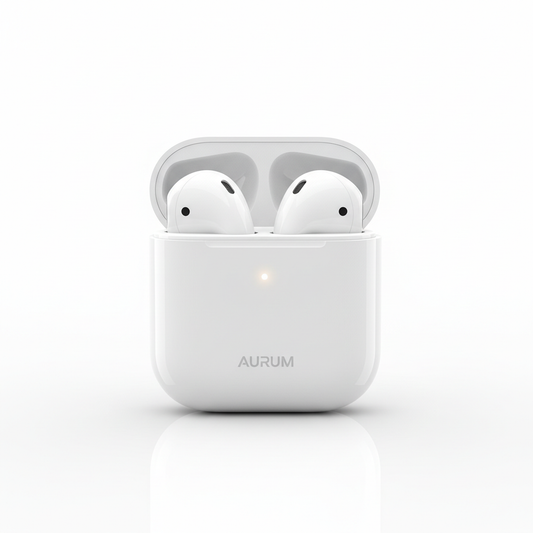 Wireless Bluetooth Earbuds white with charging case