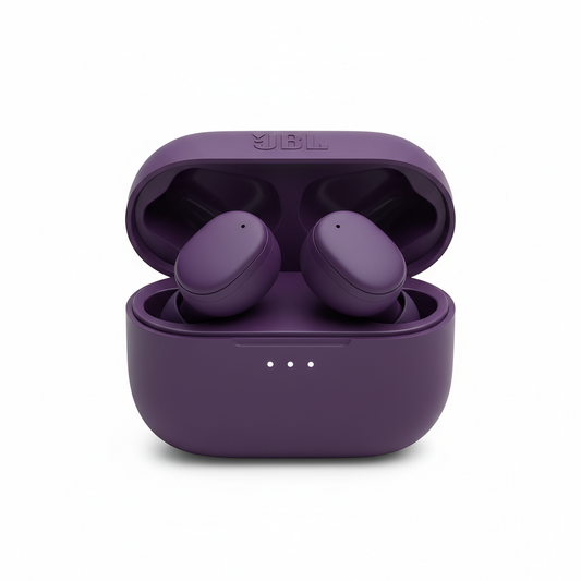 JBL Tune Buds true wireless earbuds purple with charging case