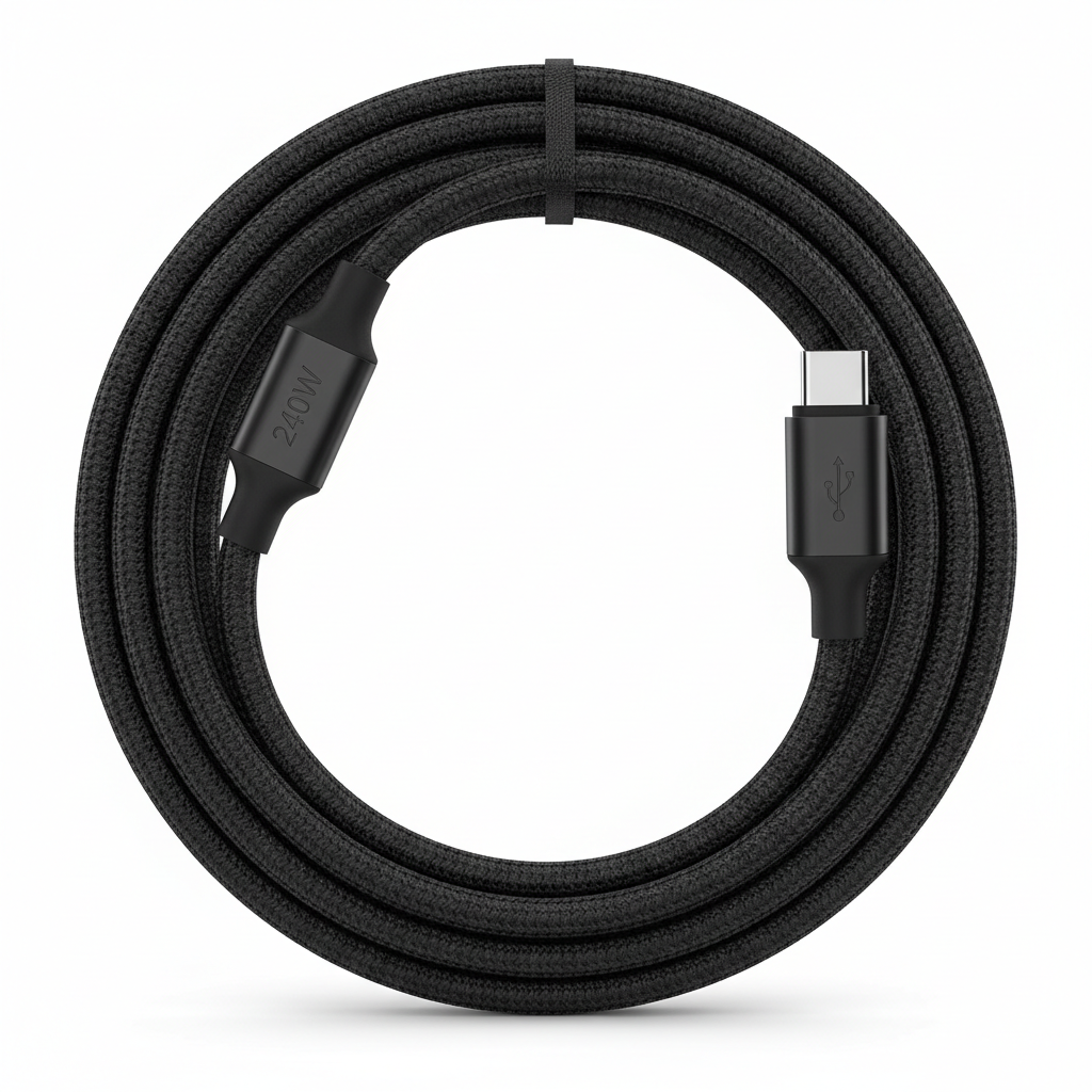 USB-C to USB-C 240W braided cable 2m black