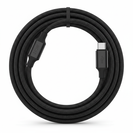 USB-C to USB-C 240W braided cable 2m black