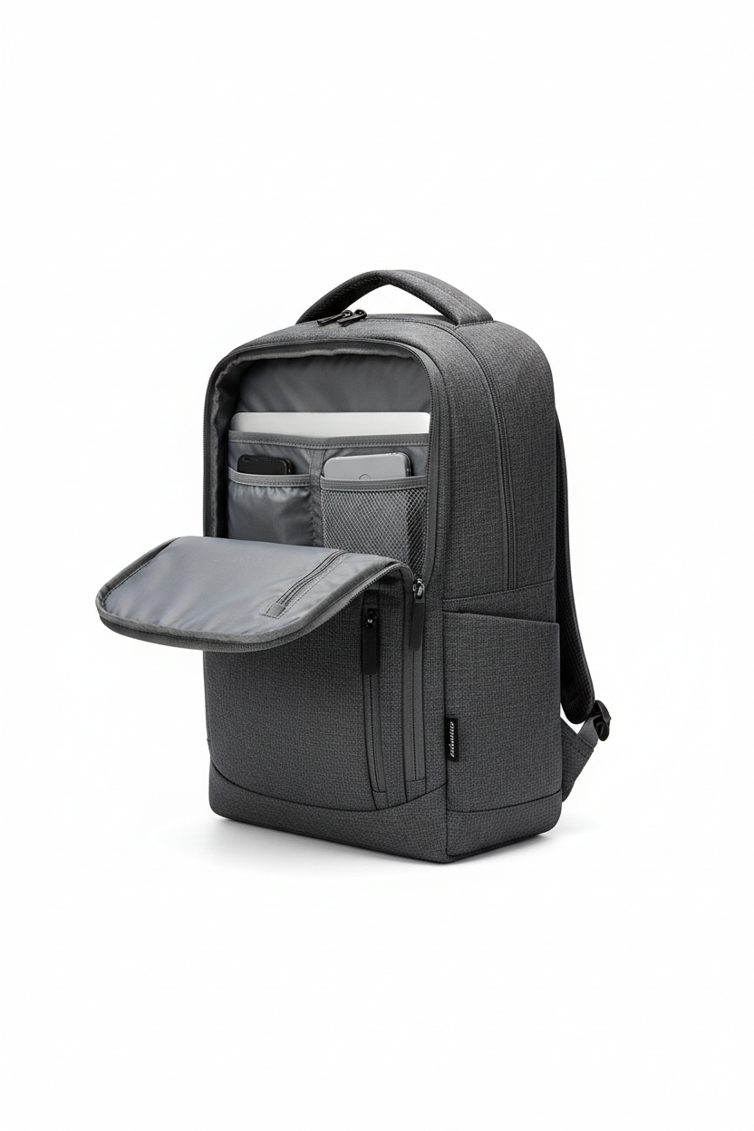 Slim 15.6 inch Laptop Backpack dark grey