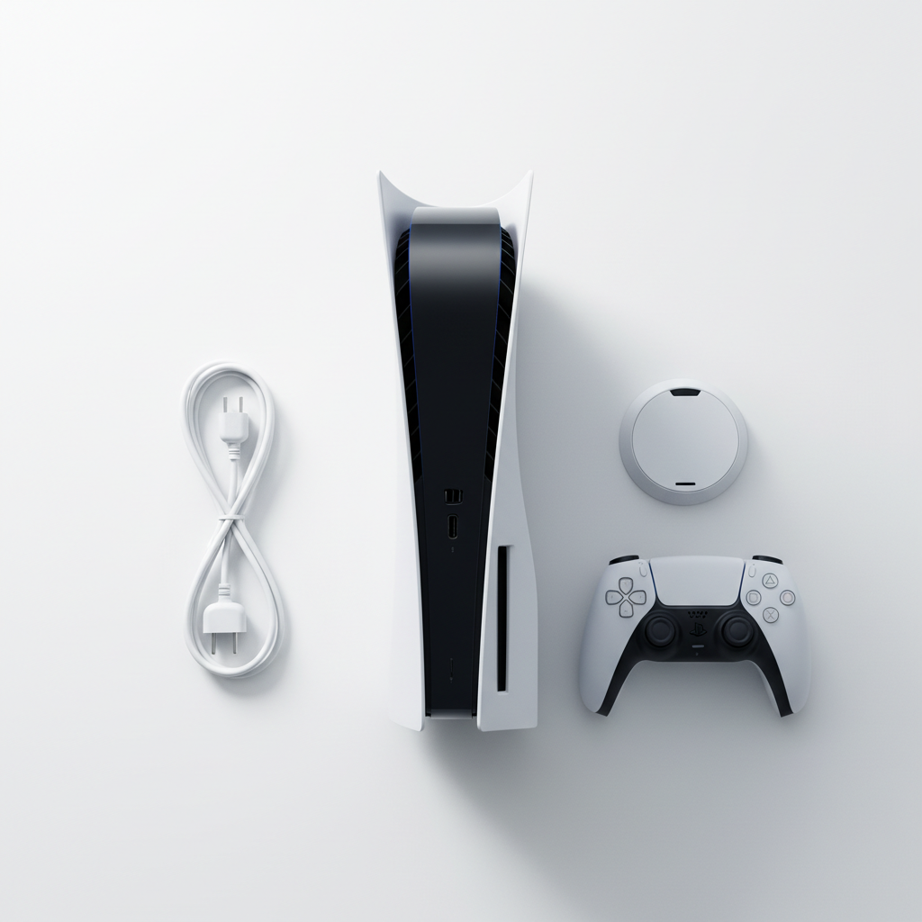PS5 Slim Digital Flat Lay